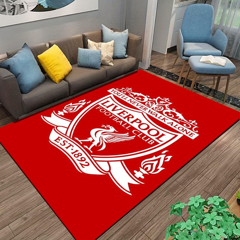 Tappetino per pavimenti disegnato Liverpool FC, adatto come tappetino antiscivolo per il soggiorno o il divano della camera da letto