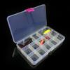 15 Slots Adjustable Plastic Fishing Lure Hook Tackle Box Storage Case Organizer