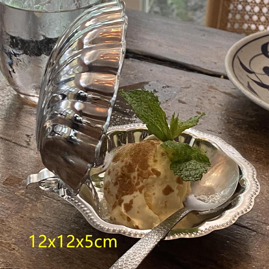 Shell Shape Stainless Steel Dish Plate Metal Cheese Plate Tableware Storage Jewelry Plate Table Decoration