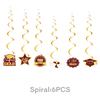 2026 Red & Gold Graduation Party Supplies: Paper Plates, Flags, Napkins & Swirls