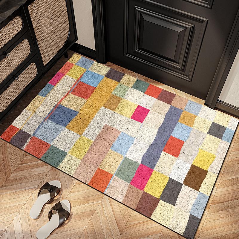 Entry Door Floor Mat Outdoor Soil Rubbing Non-Slip And Wear-Resistant Can Be Cut Silk Ring Entrance Foyer 2024 Thickened Foot Pad