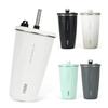 TYESO tumbler straw 600ml stainless steel lid vacuum insulated heat retention cold preservation outdoor convenient carrying direct drinking leak-proof