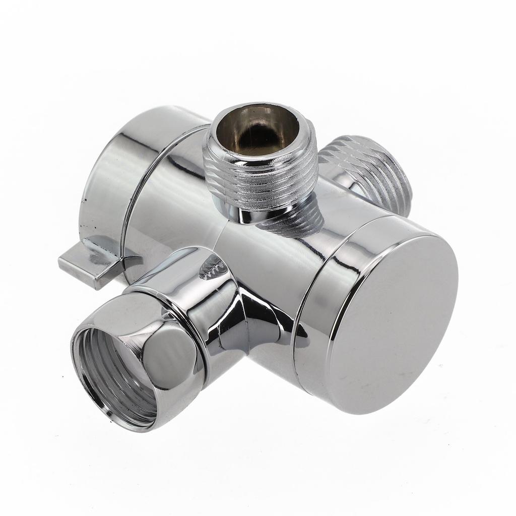 Shower Head Adjustable Valve T-Adapter Tap 1/2\" 3-Way