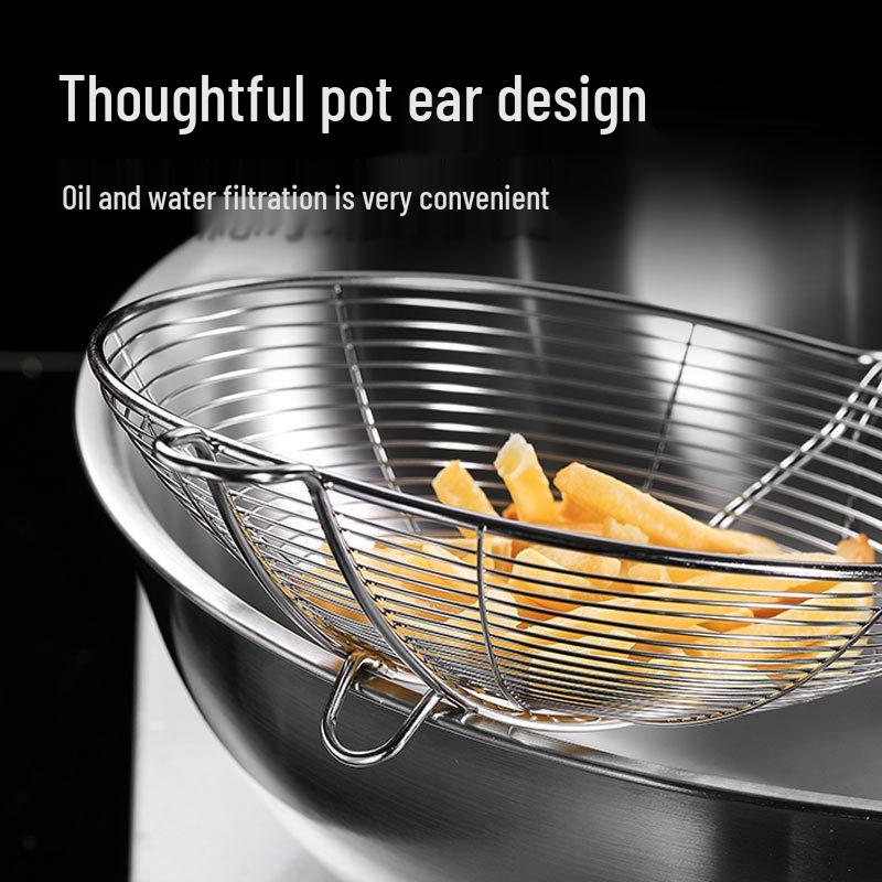 Extra Large Stainless Steel Mesh Skimmer for Dumplings and Hot Pot