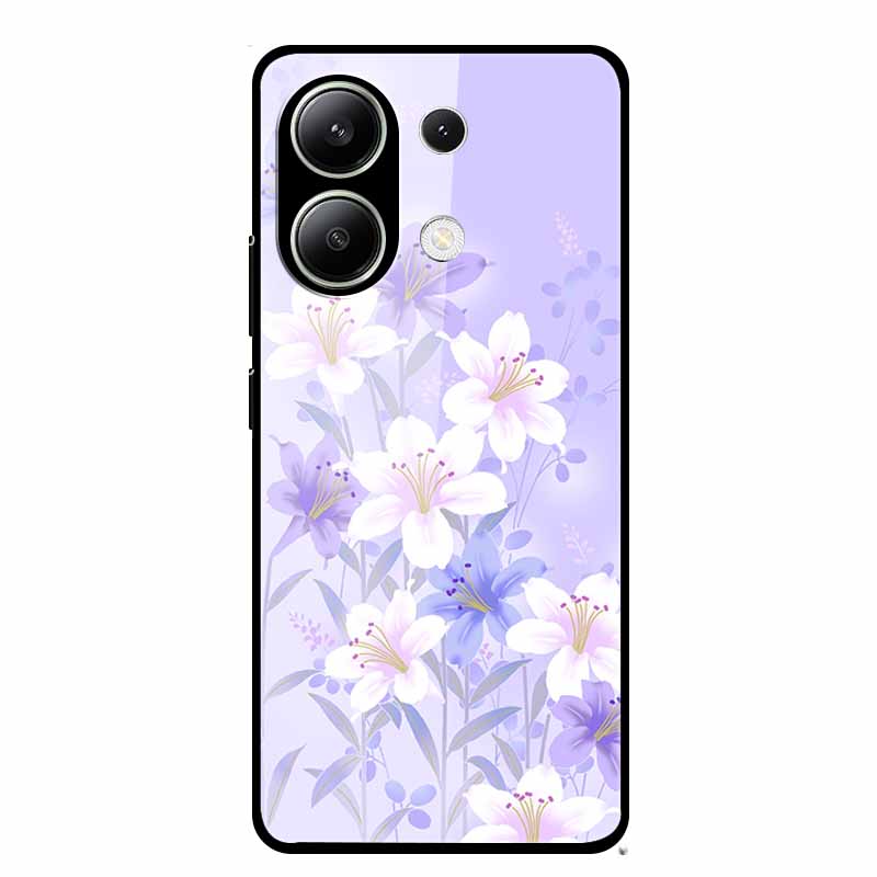 Glass Case For Xiaomi Redmi Note 13 Case Soft Bumper Tempered Glass Hard Back Cover For Redmi Note 13 Pro Phone Case Funda Coque