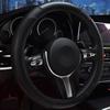 Universal Car Steering Wheel Cover Elastic No Inner Ring Carbon Fiber Leather