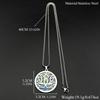 Yoga Lotusblume Imitation Abalone-Schale Edelstahl Anhänger Halskette Damen Herren Spirituelles Buddhistisches Symbol Kette Schmuck