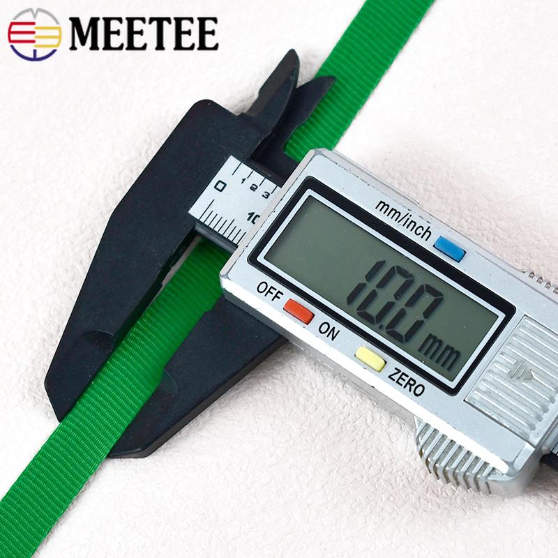 Meetee 45Meters 10mm Nylon Webbing Belt Straps Decorative Ribbon Band Lanyards Bias Binding Tape DIY Handmade Sewing Accessories