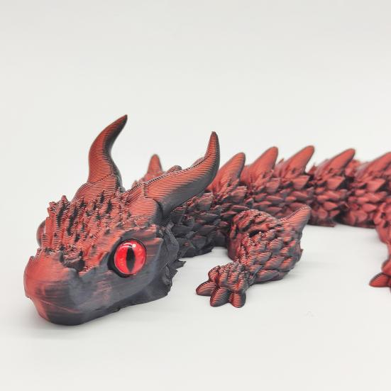 3D Printed Dragon Toy Articulated Dragon Figurine with Movable Joints Stress Relief Fidget Dragon Toy for Students Office Workers