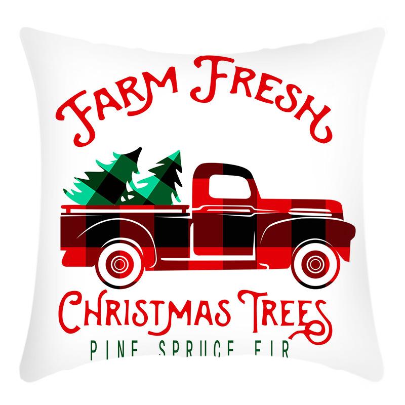 New Christmas Pillowcase Christmas Ball Print Elk Home Decoration Holiday Pillowcase