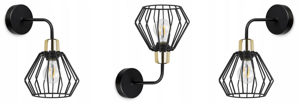 WALL LAMP, SQUARE LAMP, METAL LAMP, WIRE, LED