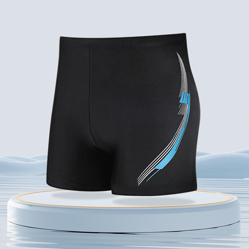 2024 Men's Quick-Dry Anti-Embarrassment Swimsuit: Fashionable, Breathable, Professional Flat-Angle Trunks