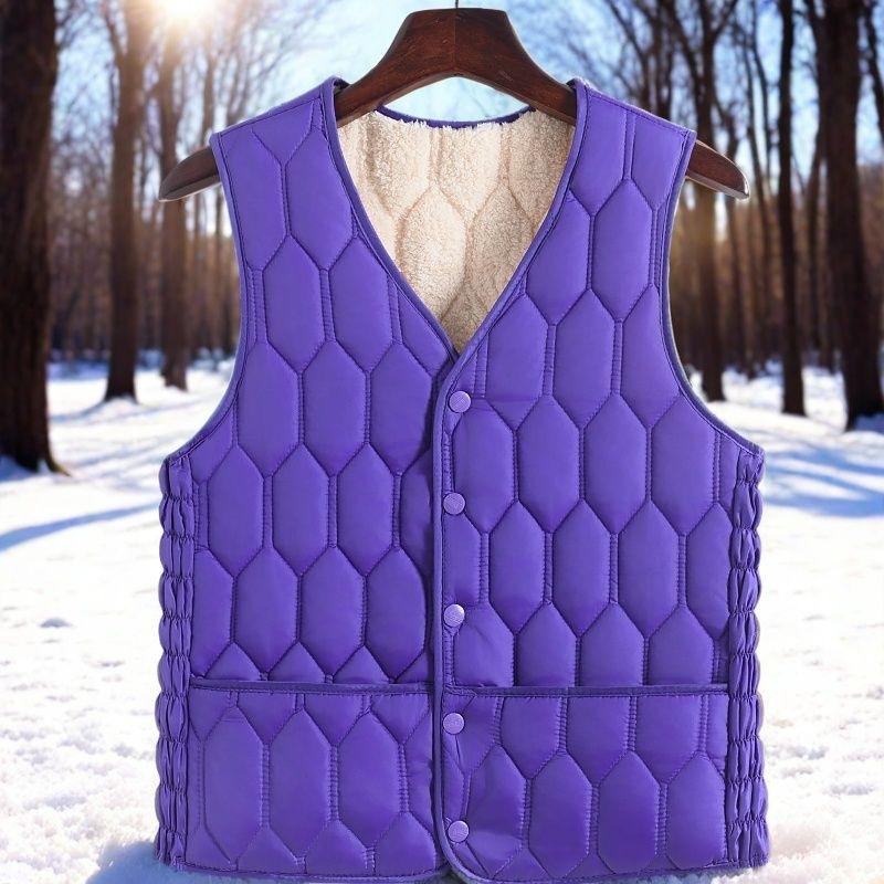 Autumn and winter thickened and velvet women's velvet down vest short slim-fitting vest inner tank to keep warm
