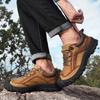 Men's Cowhide Boots Outdoor Non-slip Sports Ankle Boots Thickened Mountaineering Low-top Shoes Short Boots