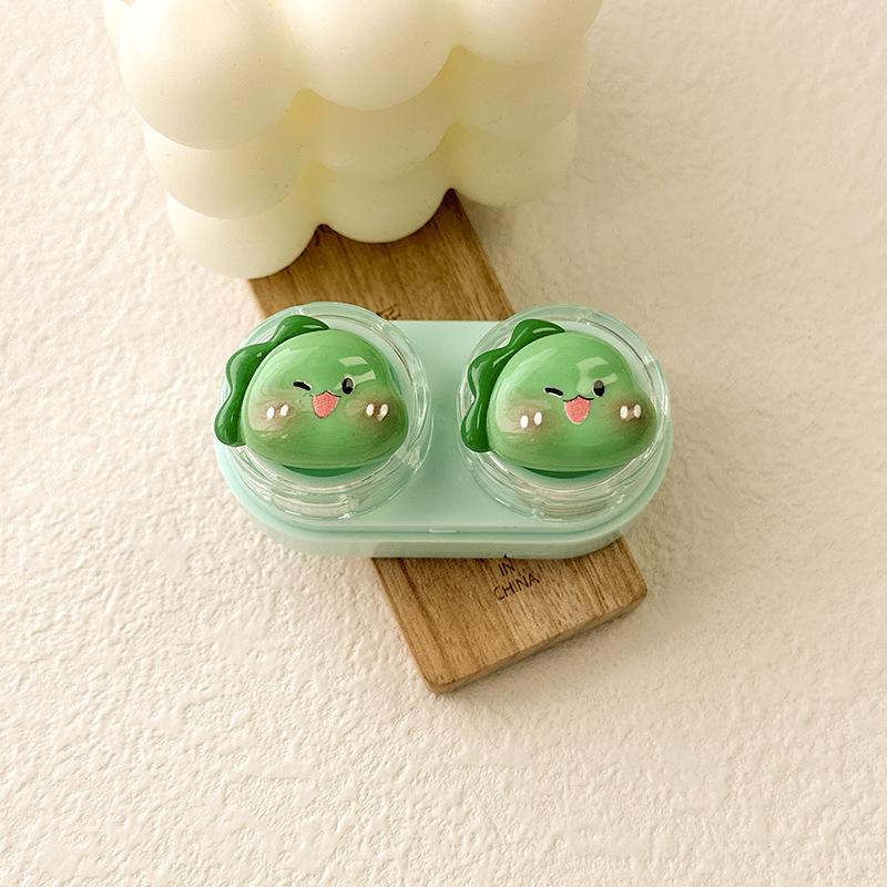 1pc Mini Contact Lens Case for Eyes Travel Kit Holder Cartoon Cute Cosmetic Contact Lenses Case Box Container Travel Accessaries