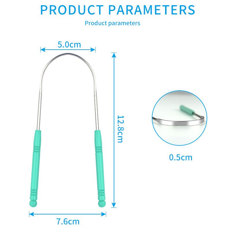 U-Shaped Stainless Steel Tongue Scraper and Cleaner in Box