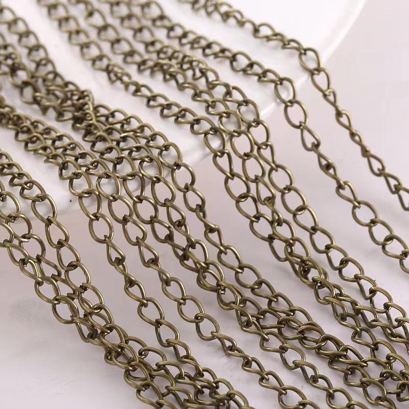 DIY Jewelry Chain: Single Buckle Tail, Extension, Twist, Electroplated Necklace Matching Chain