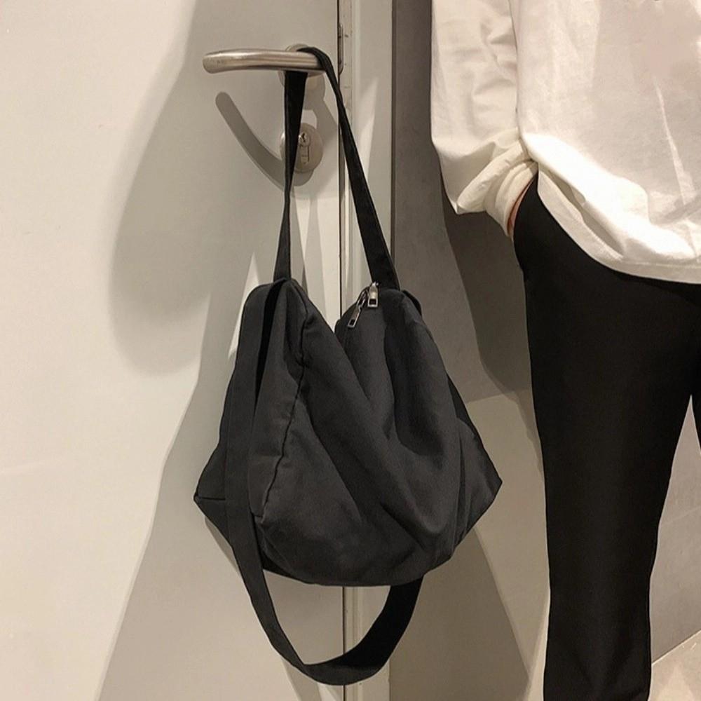 Japanese Style Student Shoulder Bag Large Capacity Messenger Bag Canvas Crossbody Bag  Cycling