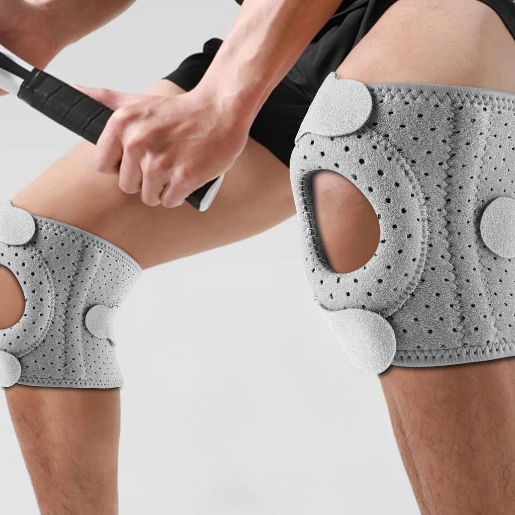 3D-Silikon-Knieschoner und -Bänder stabilisieren das Knie. Geeignet für Sport, Fitness, Laufen und andere Sportarten. Atmungsaktiv.