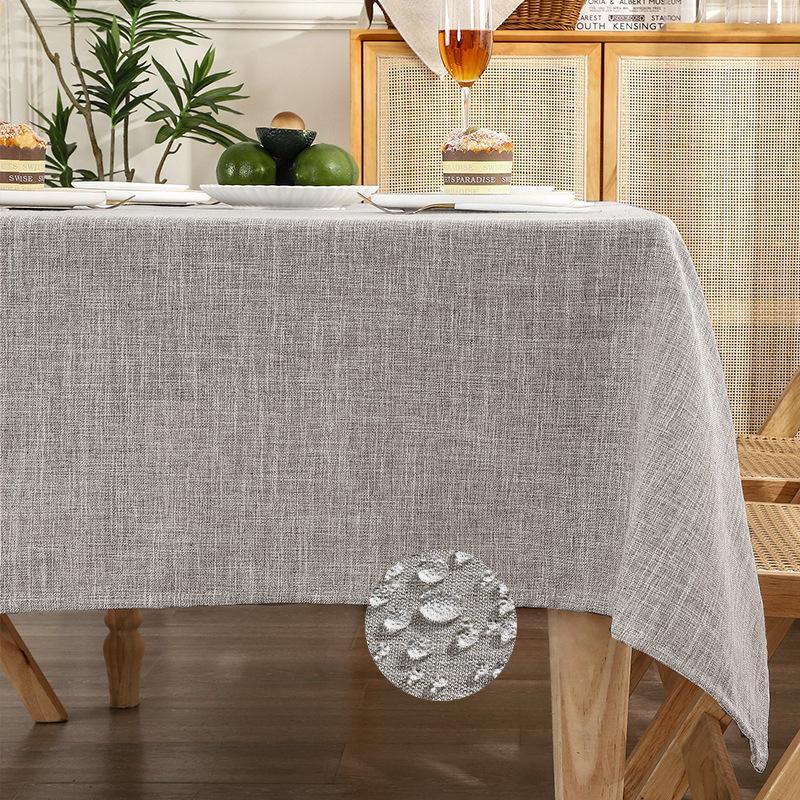 Cotton linen Waterproof Tablecloth Green Table Vintage Dining Table Cover For Christmas kitchen Party Birthday Decor