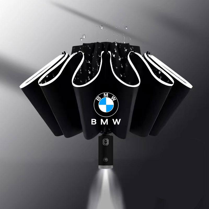 Car Fully Automatic Umbrella LED Flashlight Car Sticker For BMW e46 e90 e60 f30 f10 e39 f20 e36 g20 g30 e87 e92 Car Accessories