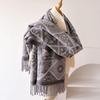 Women's Ethnic Bohemian Shawl: High-End, Thickened, Warm Jacquard Snood Scarf for Autumn and Winter