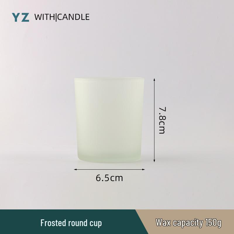 Handmade Frosted Glass Scented Candle Cup - Creative DIY Wax Container