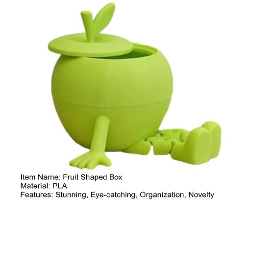 Small Fruit Shaped Container, 3D Printed Fruit Candy Small Items Storage Box with Movable Joints for Office Desktop, Home Decor