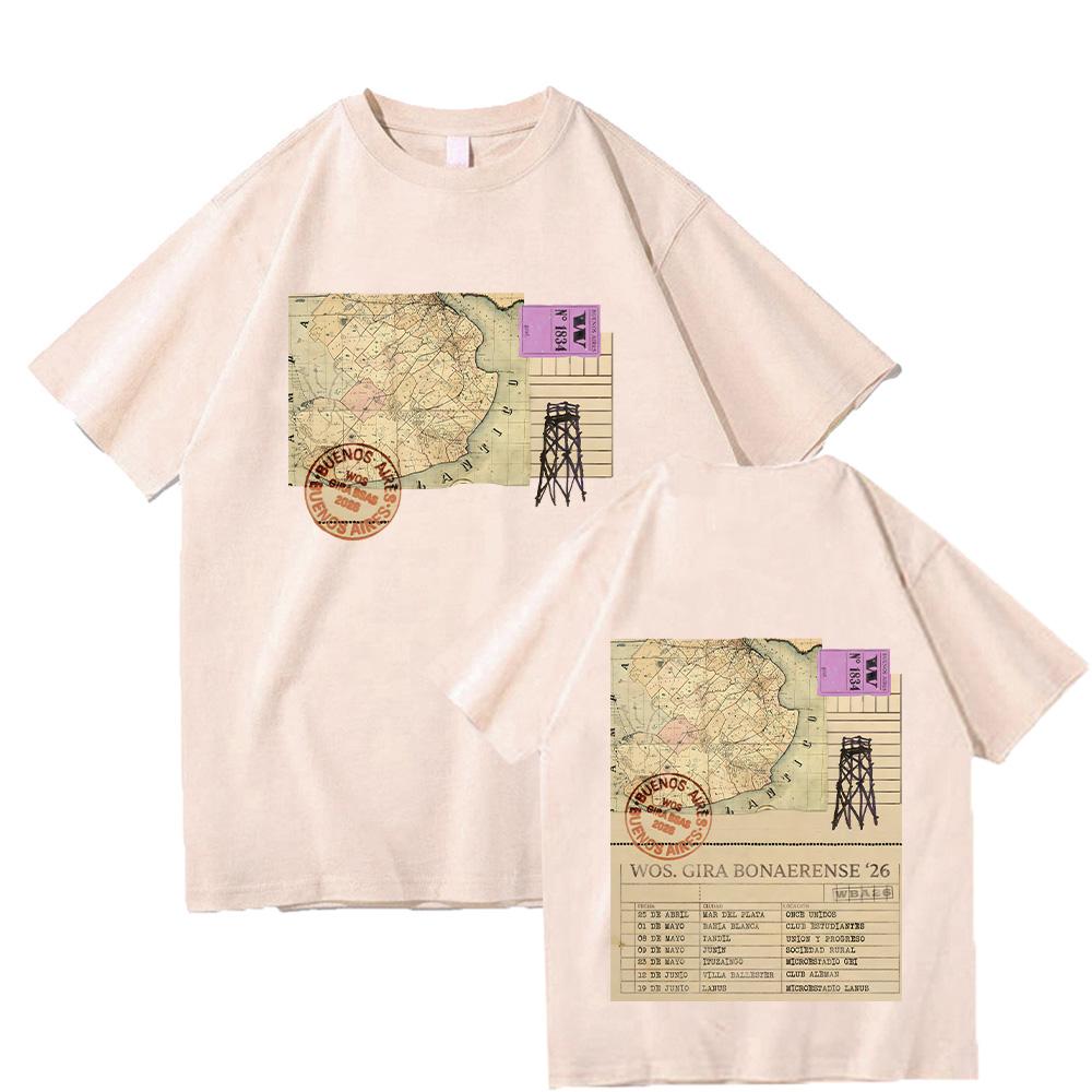 WOS.GIRA BONAERENSE '26 T-shirts Rapper WOS Merch Clothes Men Women Pop Music Fashion Tee Hip Hop Cotton T Shirts