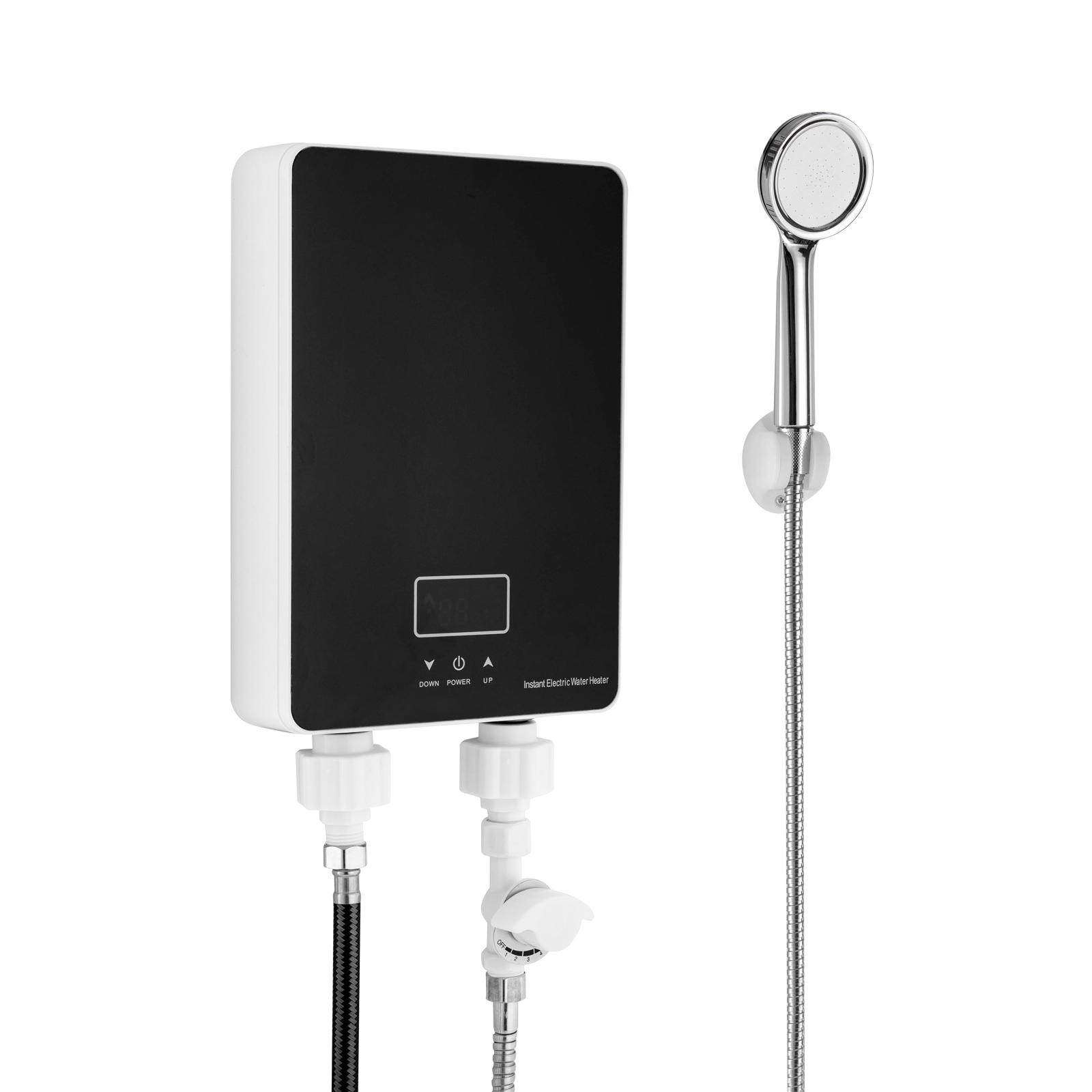 6000W Tankless Water Heater Electric Water Heater for bathroom With Shower Head чёрный