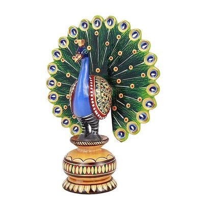 Handicraft Wooden Dancing Peacock for Home & Office Decor I Living Room I Guest Room I Showpiece I Peacock Statue I Bedroom People,Shiva