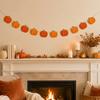 Halloween Pumpkin Garland Thanksgiving Double Layer Wreath Hanging Decor