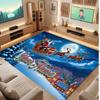Christmas Theme Soft Crystal Velvet Rug Custom Name & Text Print Non Slip Floor Rug for Bedroom Living Room