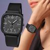 Square Watch Women's Silicone Tape Digital Disc Quartz Watch Men's and Women's College Style Student Watch