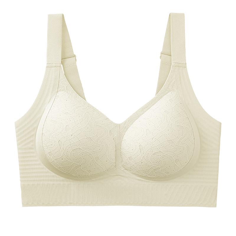 Seamless Lace Bunny Ear Bra: Minimizes, Lifts, and Shapes - Plus Size, Wire-Free Size 2XL = 40/90BCD шампанского
