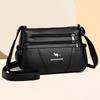 Borsa da donna in morbida pelle, grande capacità, borsa per mamma di mezza età, borsa a tracolla multistrato, borsa per cellulare, piccola borsa quadrata