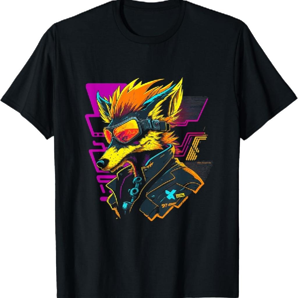 Cool Cyberpunk Fox T-Shirt
