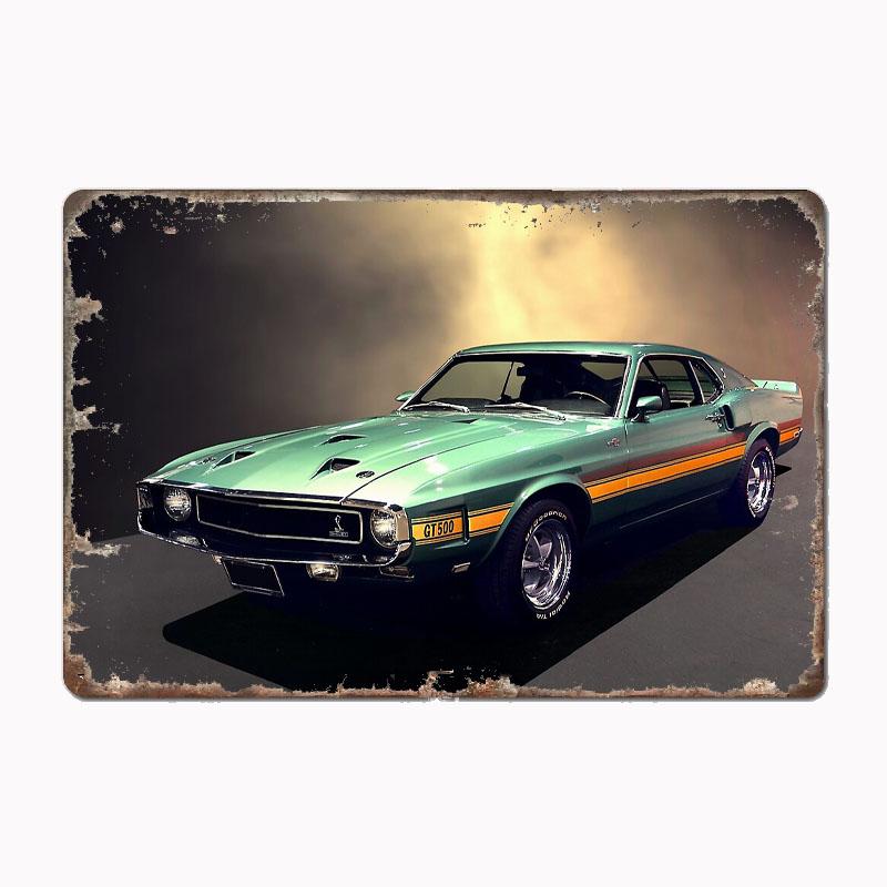 Amerikanischer Shelby GT500 Oldtimer Filmposter Metallschild Wandbild Kino Wohnzimmer Kino Lustiges Blechschild Poster