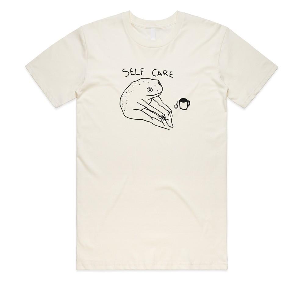 

Self Care Yoga Frog Meme T-shirt Top Funny Gift Meditation Fitness Wellbeing L