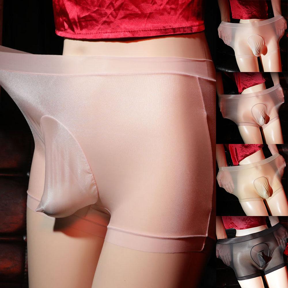 Průhledné 1*spodky Sexy Sheer Boxer Pouch Mesh