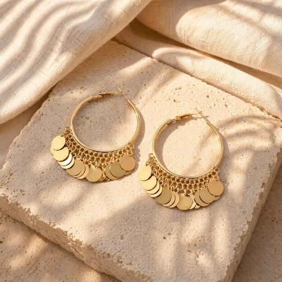 1 Pair Bohemia Style Drop Earrings Ethnic Style