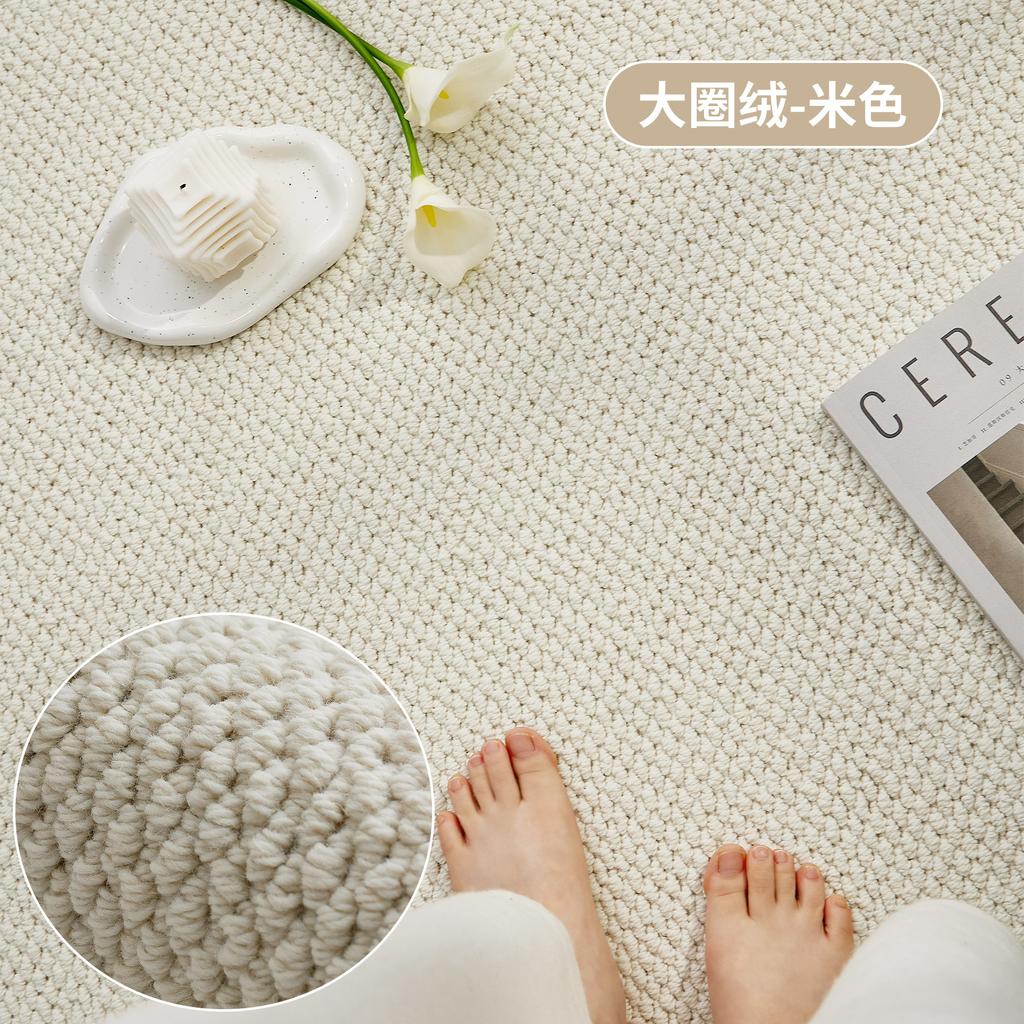 Extra Large Sisal-Like Area Rug Modern Simple Design Non-Slip Bedside Carpet for Living Room Bedroom Home Office Entrance