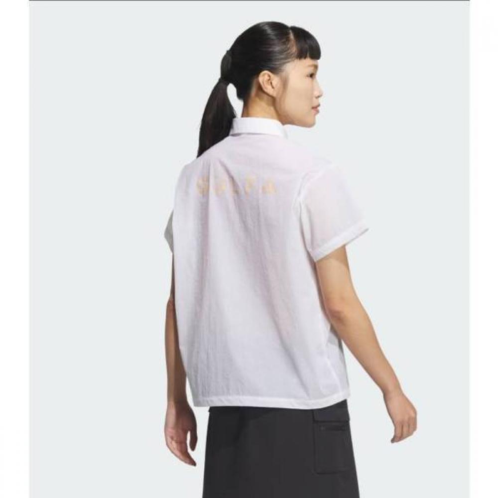 AdidaS Golf Women S Woven Short Sleeve Polo Shirt Jf4569