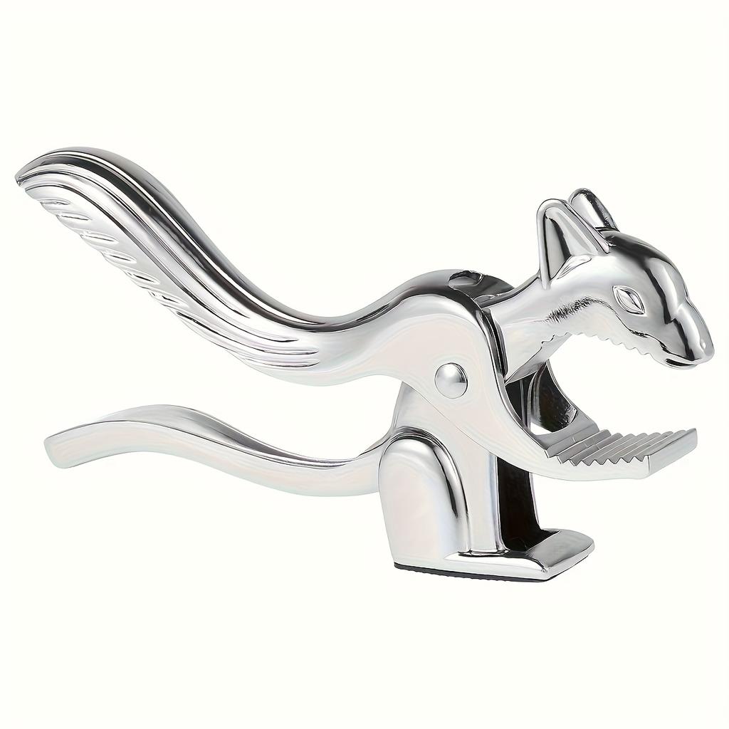 Dekoracyjny dziadek do orzechów ze stopu cynku w kształcie wiewiórki, trwały, antypoślizgowy otwieracz do orzechów włoskich, pekanowych, laskowych, migdałów z mechanizmem dźwigniowym do użytku domowego i kuchennego