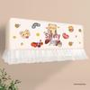 Air Conditioner Wind Deflector: Prevents Direct Blowing with Cute Print, Fits Hanging Units, Fully Enclosed Dust Cover Included.