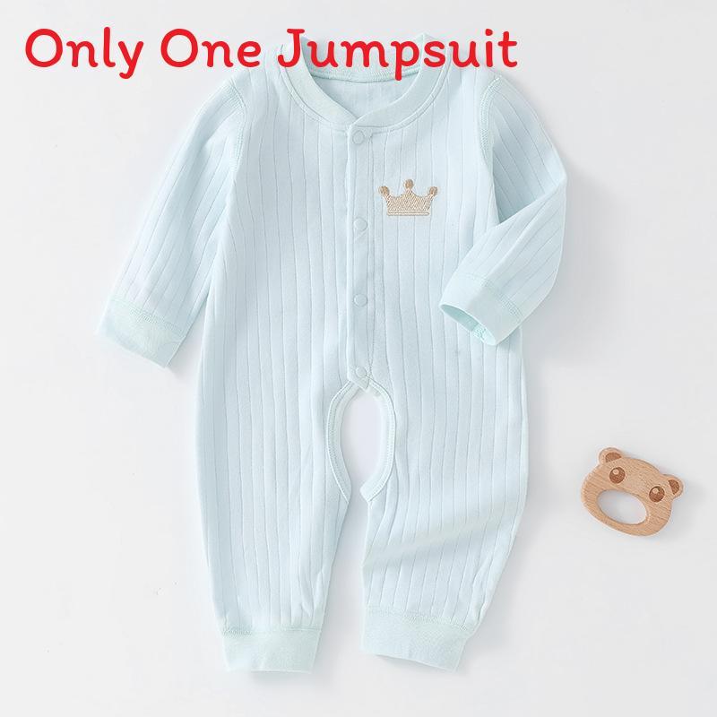 Baby Cotton Long Sleeve Romper With Bone Free Design For Newborns And Infants