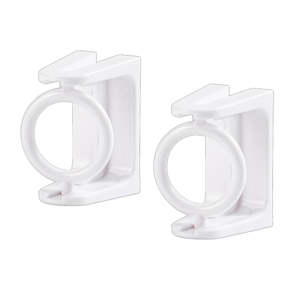 Curtain Rod Holder Hook Punch Free Strong Load Bearing ABS Swivel Curtain Pole Holder Hook for