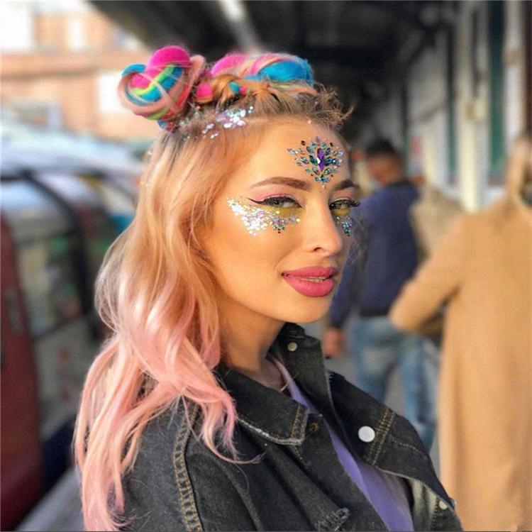 3D Sexy Face Tattoo Stickers Temporary Tattoos Glitter Tattoo Rhinestones Masquerade For Women Party Face Jewels