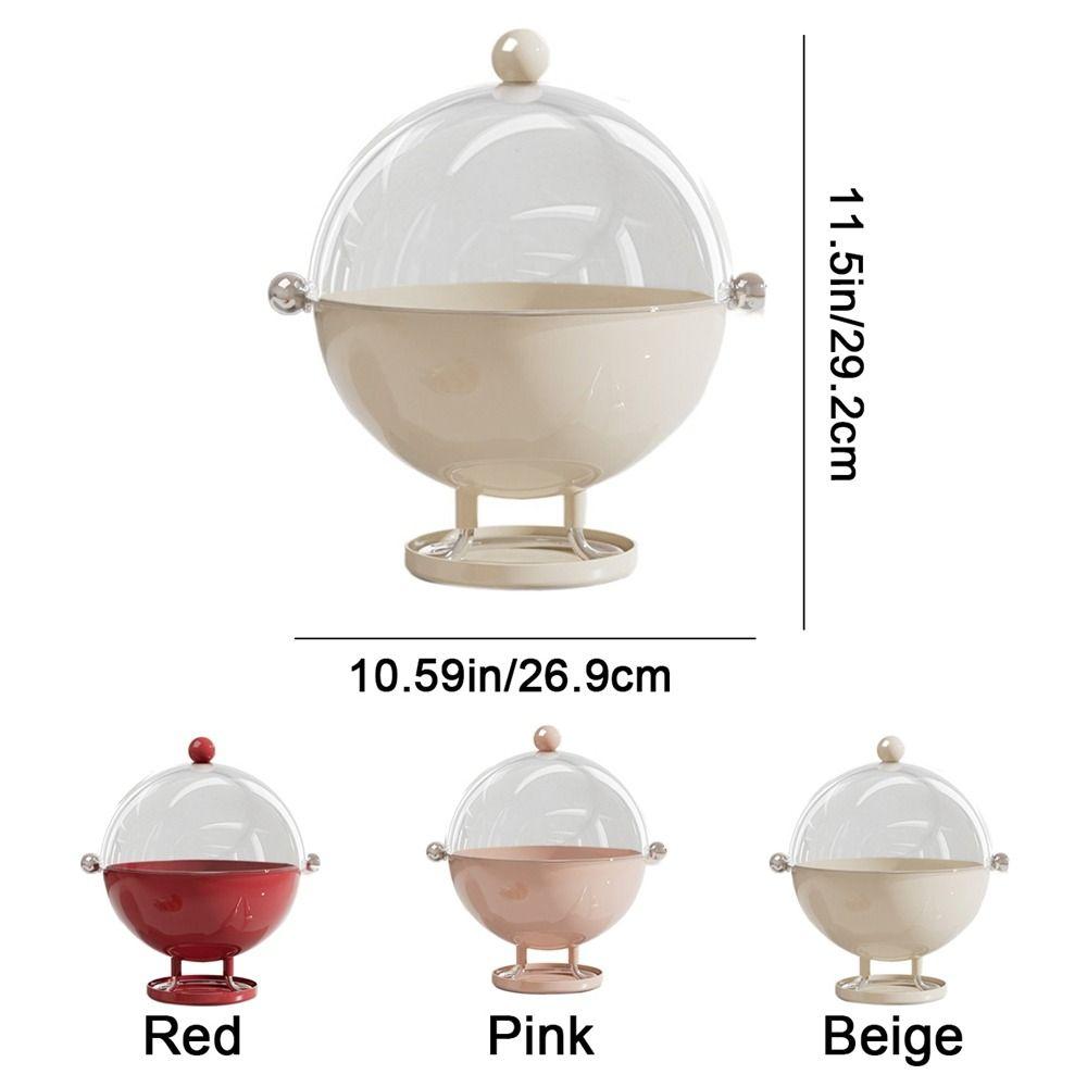 Transparent Sphere Fruit Snack Box High Footed Coffee Capsule Storage Rack  Countertop