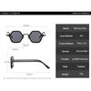 SHAUNA Retro Punk Men Polygon Square Sunglasses Fashion Clear Ocean Gradient Lens Eyewear Women Trending Sun Glasses UV400